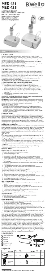 B.Well MED-121 User Manual preview