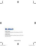 Preview for 1 page of B.Well WA-88 Instruction Manual