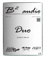 Предварительный просмотр 1 страницы B2 Audio Duo Owner'S Manual