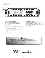 Предварительный просмотр 5 страницы B2 Audio Duo Owner'S Manual