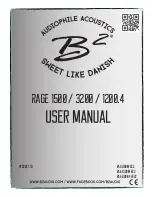 Preview for 1 page of B2 Audio rage 1500 User Manual