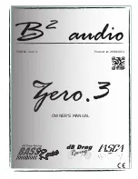 B2 Audio Zero.3 Owner'S Manual предпросмотр