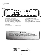 Предварительный просмотр 5 страницы B2 Audio Zero.3 Owner'S Manual