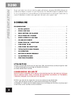 Preview for 2 page of B3C Serenite 9260 Operating Manual