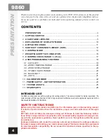 Preview for 4 page of B3C Serenite 9860 Operating Manual