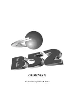 Preview for 8 page of B52 GEMINIS X Manual