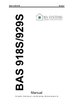 BA SYSTEMS BAS 918S Manual предпросмотр