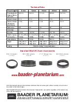 Preview for 7 page of Baader Planetarium 2454826 Description & Recommended Accessories