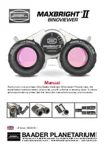 Baader Planetarium MAXBRIGHT II Manual preview