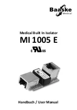 Preview for 1 page of Baaske Medical MI 1005 E User Manual