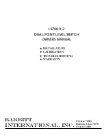 BABBITT LS7000/2 Owner'S Manual предпросмотр