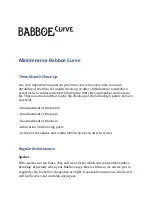 Предварительный просмотр 1 страницы Babboe Curve Maintenance