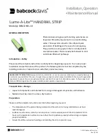 Preview for 1 page of babcockdavis Lume-A-Lite BEM-DSH1-10 Installation, Operation And Maintenance Manual