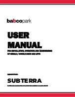 babcopark SUBTERRA User Manual preview