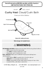 BABY DELIGHT Cushy Nest Cloud/Cushi Bath Care Instructions preview