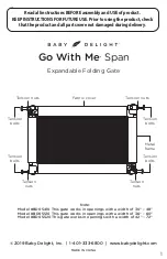 BABY DELIGHT Go With Me Span Manual preview