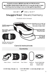 BABY DELIGHT Snuggle Nest Dream Care Instructions preview