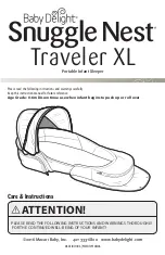 Preview for 1 page of BABY DELIGHT Snuggle Next Traveler XL Care Instructions