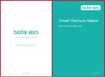 baby exo Smart Formula Maker Instruction Manual preview