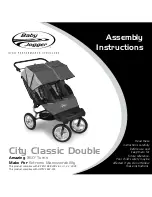 Preview for 1 page of Baby Jogger CITY CLASSIC DOUBLE Assembly Instructions Manual