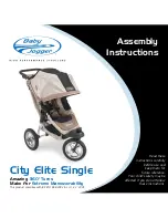 Preview for 1 page of Baby Jogger CITY ELITE SINGLE Assembly Instructions Manual