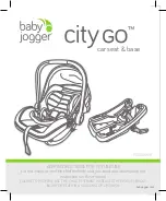 Baby Jogger CITY GO PD348959F Instructions Manual preview