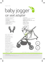 Preview for 1 page of Baby Jogger Maxi Cosi Car seat adapter Instructions For Use Manual