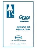 Предварительный просмотр 1 страницы Baby Lock A-LINE Grace BL40 Instruction And Reference Manual