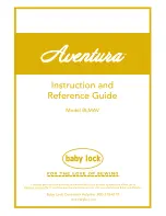 Baby Lock Aventura BLMAV Instruction And Reference Manual preview