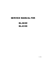 Preview for 1 page of Baby Lock BL-6800 Service Manual