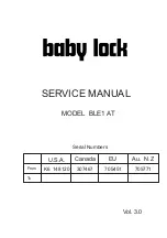 Baby Lock BLE1 AT Service Manual preview
