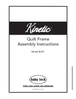 Preview for 1 page of Baby Lock BLKF Assembly Instructions Manual