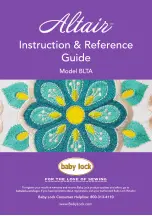 Предварительный просмотр 1 страницы Baby Lock BLTA Instruction & Reference Manual