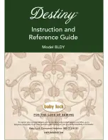 Baby Lock Destiny BLDY Instruction And Reference Manual preview