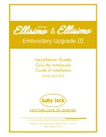 Preview for 1 page of Baby Lock Elissimo & Elissimo GOLD BLSO-BF2 Installation Manual