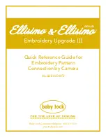 Baby Lock Elissimo & Elissimo GOLD BLSO-BF2 Quick Reference Manual preview