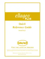 Baby Lock Ellageo PLUS BLL2 Quick Reference Manual preview