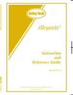 Baby Lock ellegante 2 BLG2 Instruction And Reference Manual preview