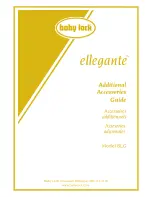 Baby Lock ellegante BLG   guid Additional Accessories Manual предпросмотр