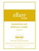 Baby Lock Ellure PLUS BLR3 Instruction And Reference Manual preview