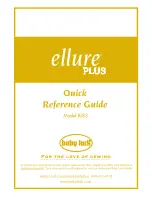 Preview for 1 page of Baby Lock Ellure PLUS BLR3 Quick Reference Manual