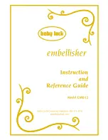 Baby Lock embellisher EMB12 Instruction And Reference Manual preview