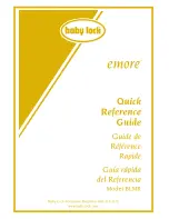 Preview for 1 page of Baby Lock emore BLMR Quick Reference Manual