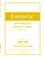 Предварительный просмотр 1 страницы Baby Lock Enterprice BNT10L Instruction And Reference Manual