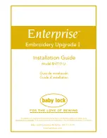 Baby Lock Enterprise BNT10-U Installation Manual preview