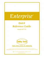 Предварительный просмотр 1 страницы Baby Lock Enterprise BNT10L Quick Reference Manual