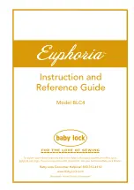 Baby Lock Euphoria BLC4 Instruction And Reference Manual предпросмотр