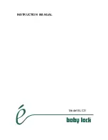 Baby Lock Model BLCS Instruction Manual preview