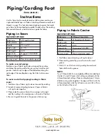 Preview for 13 page of Baby Lock Ovation Accessories Manual