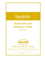 Baby Lock Sashiko BLQK Instruction And Reference Manual предпросмотр